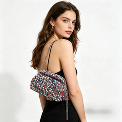 luxe Crystal Glam Clutch Bag