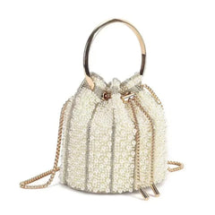 Midnight Noir Crystal Bucket bag