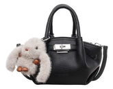 Elegant Women's Handbag with Cute Bunny Charm Bag