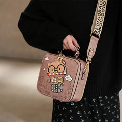 Piton Bear Embossed Crossbody Bag