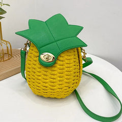 Pineapple shaped quirky sling bag