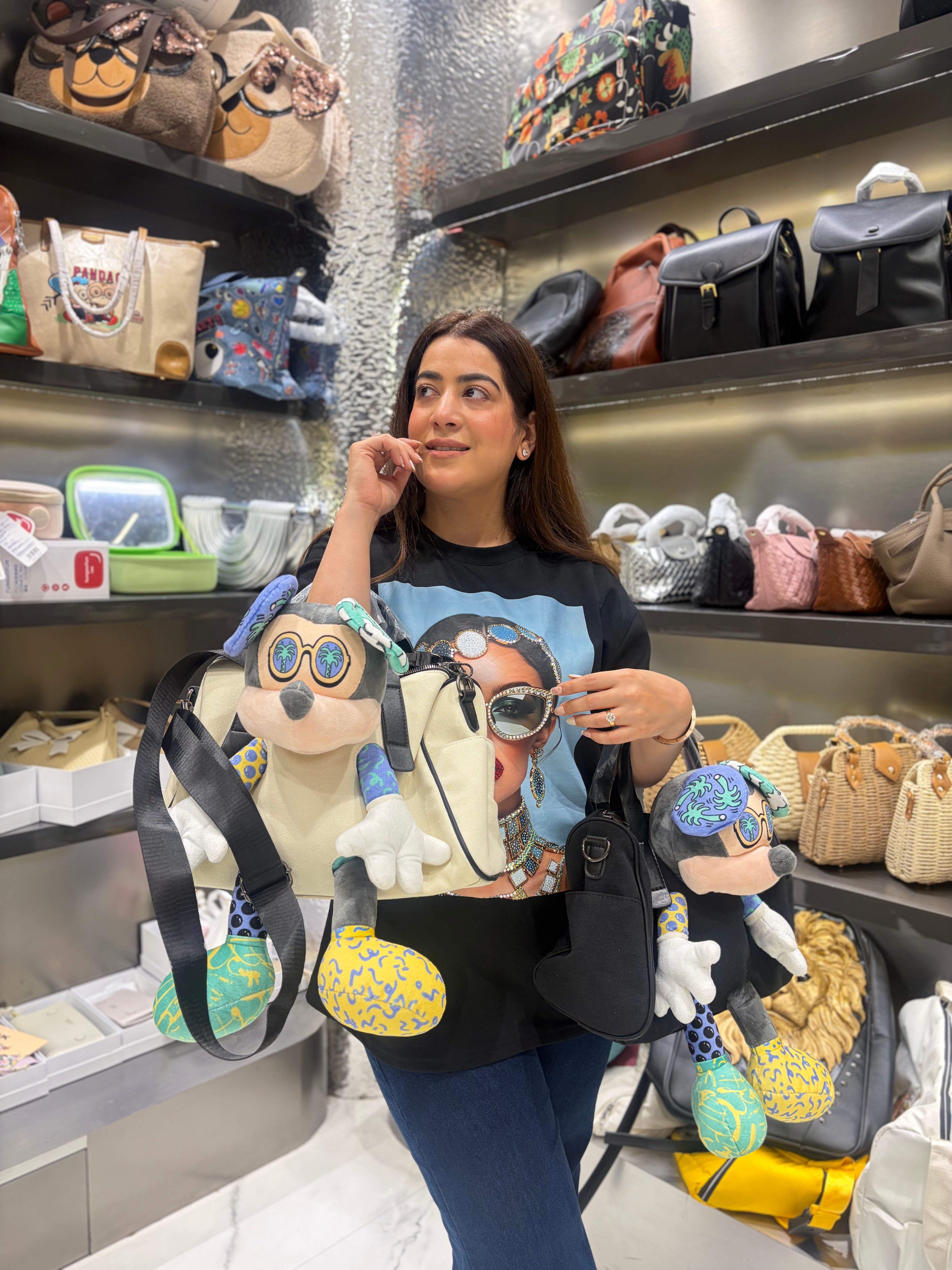 Viral Micky 3D Stuffed Duffle Tote Bag