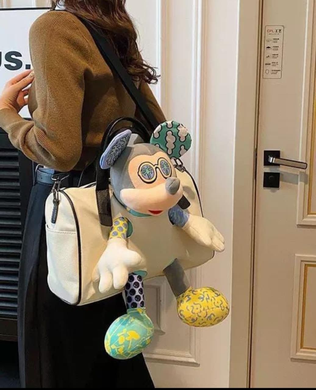 Viral Micky 3D Stuffed Animal Duffle Tote Bag