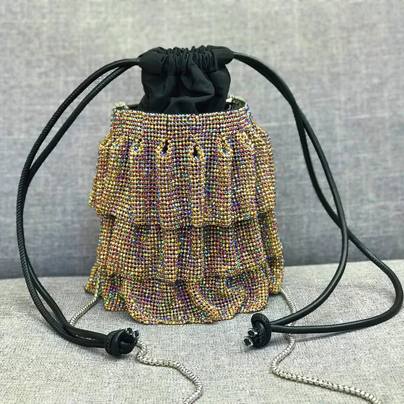 Bucket Bags Rhinestone Skirt Bags