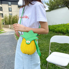 Pineapple shaped quirky sling bag