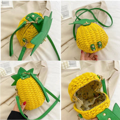 Pineapple shaped quirky sling bag