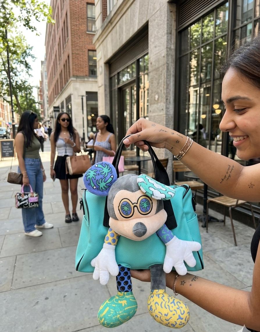 Viral Micky 3D Stuffed Animal Duffle Tote Bag