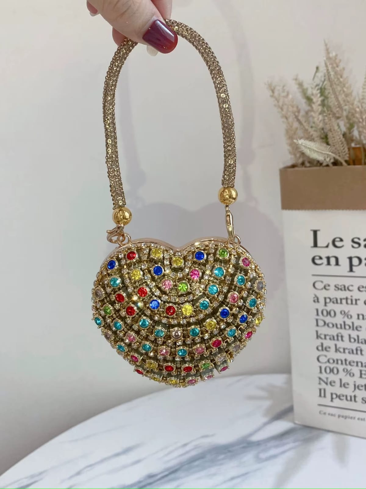 Amore Crystal Tassel Evening Mini Sling bag