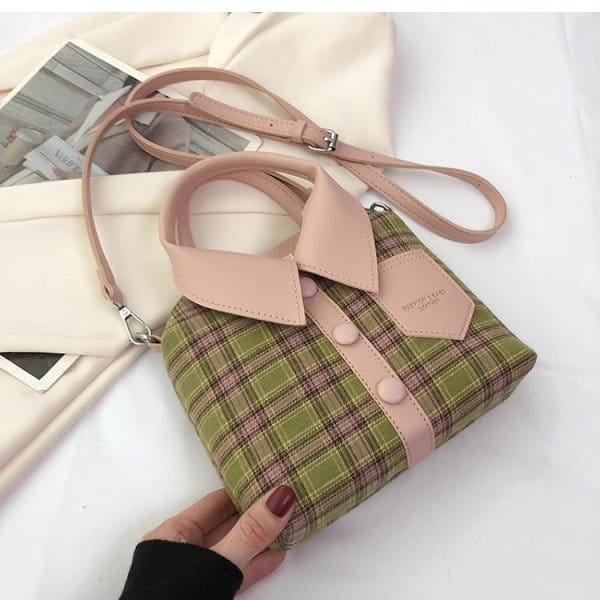 Shirt-Style Crossbody Bag
