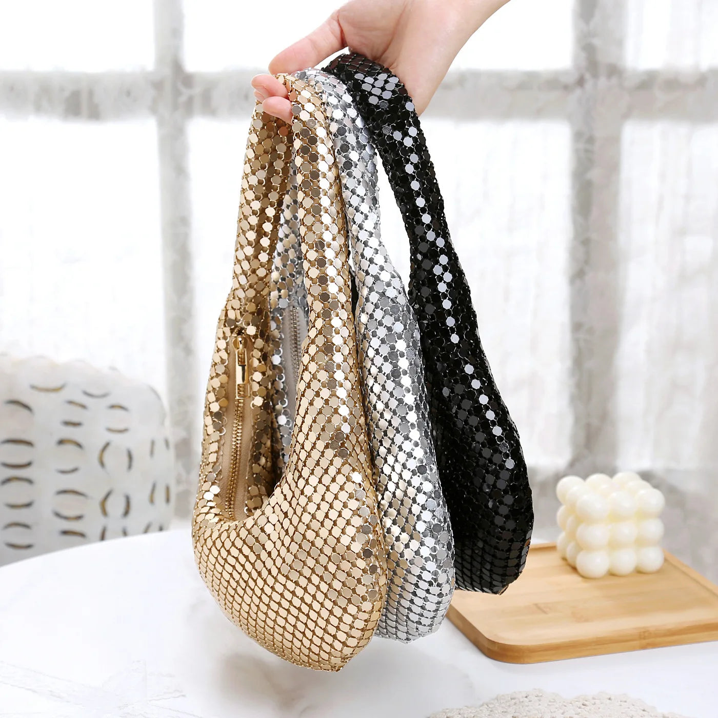 Metallic Shoulder Bags