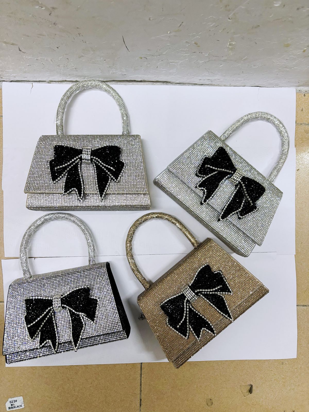 Full Rhinestone Bow Bag