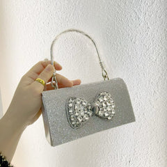 Full Rhinestone Bow Design Bag