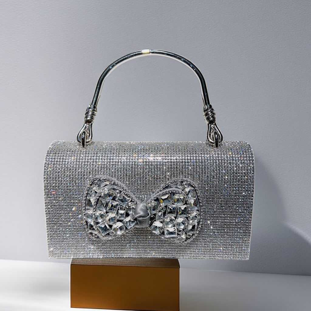 Full Rhinestone Bow Design Bag