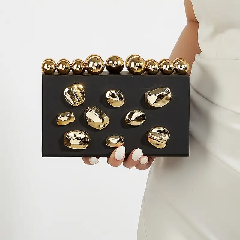 Boho luxury clutch with a sling
