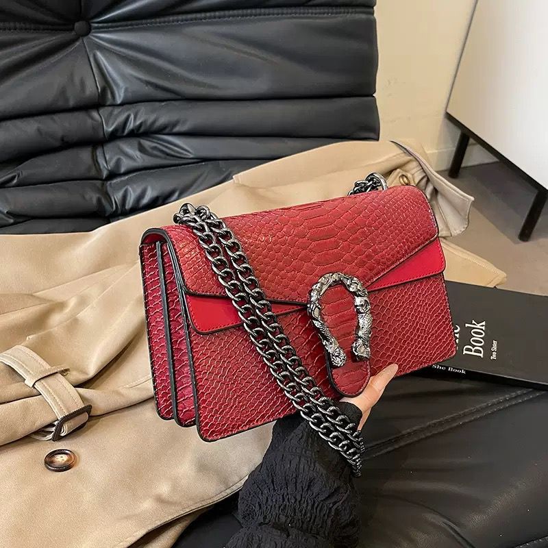 Python-Texture Crossbody Bag