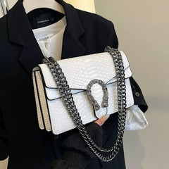 Python-Texture Crossbody Bag