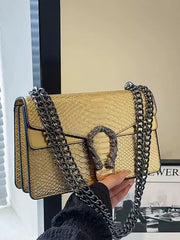 Python-Texture Crossbody Bag