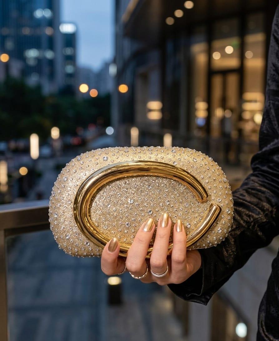 Rhinestone c Clutch Bags