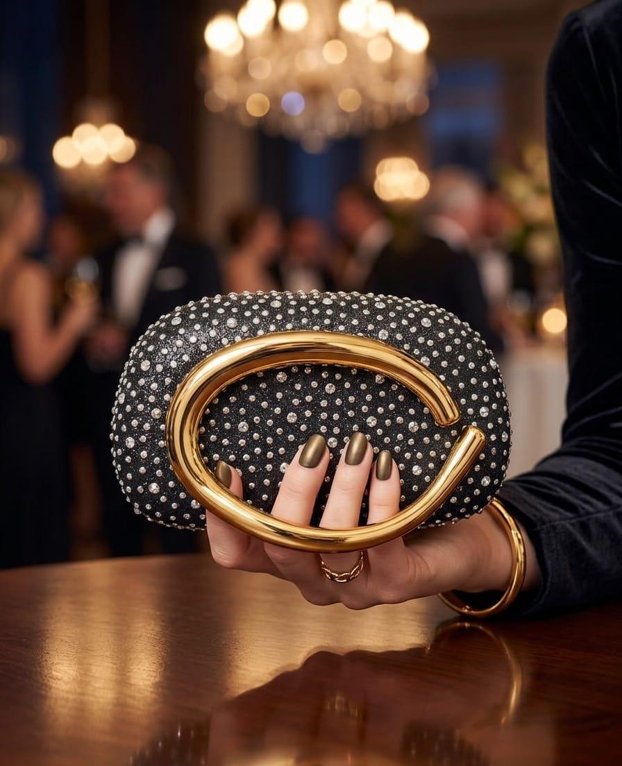 Rhinestone c Clutch Bags
