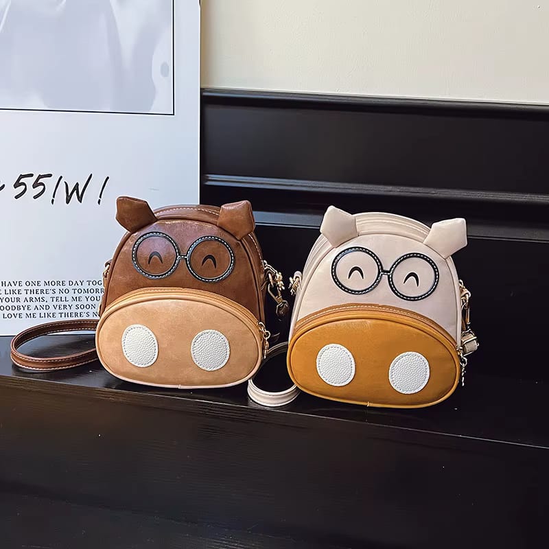 cartoon cow crossbody Bag