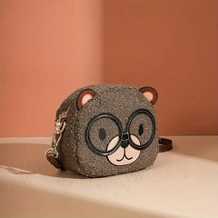 The Cute Bear Glasses Crossbody Bag