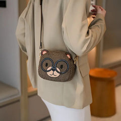 The Cute Bear Glasses Crossbody Bag