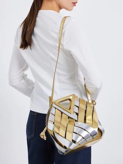 Ivory Weave Luxe Handbag