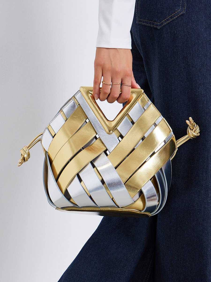Ivory Weave Luxe Handbag