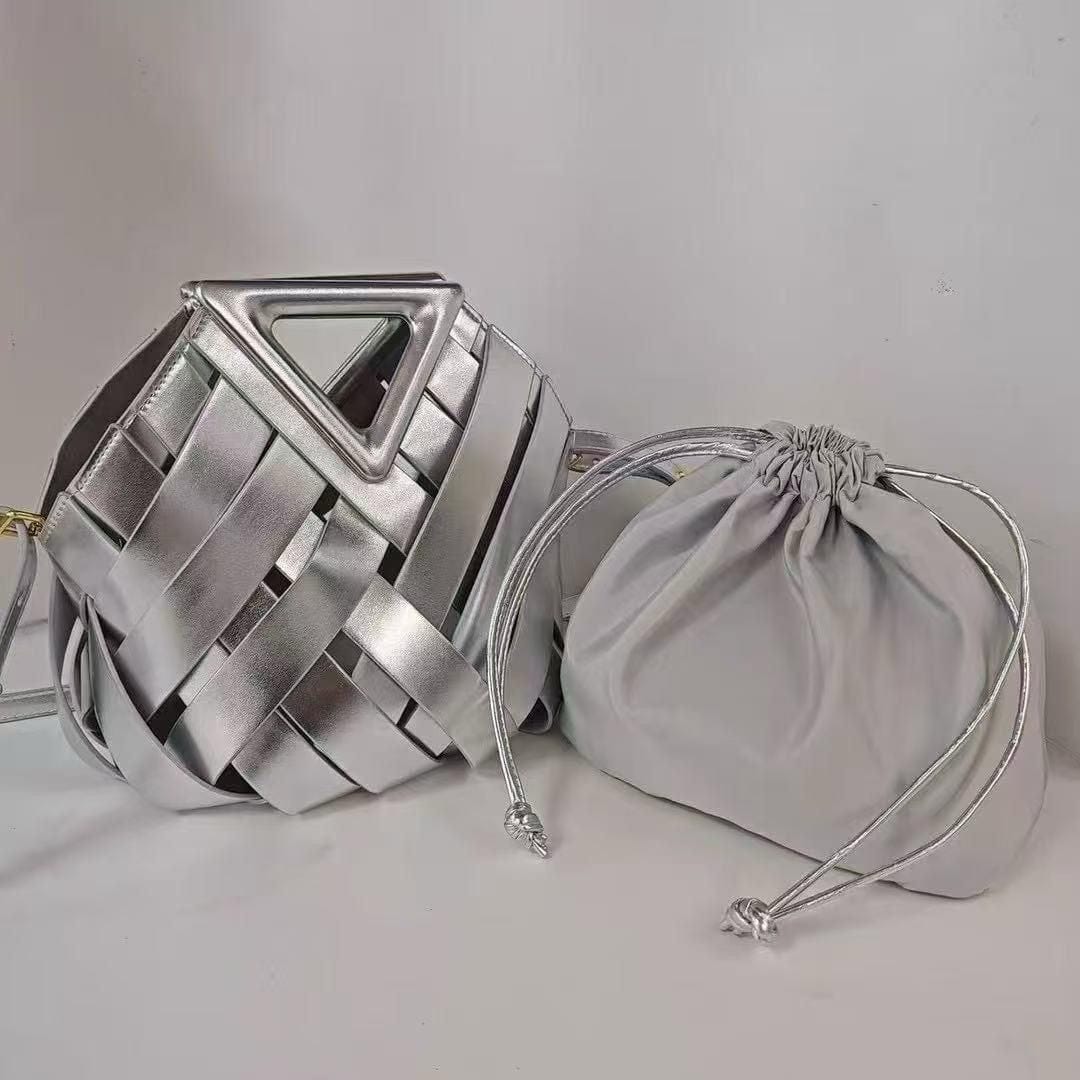Ivory Weave Luxe Handbag