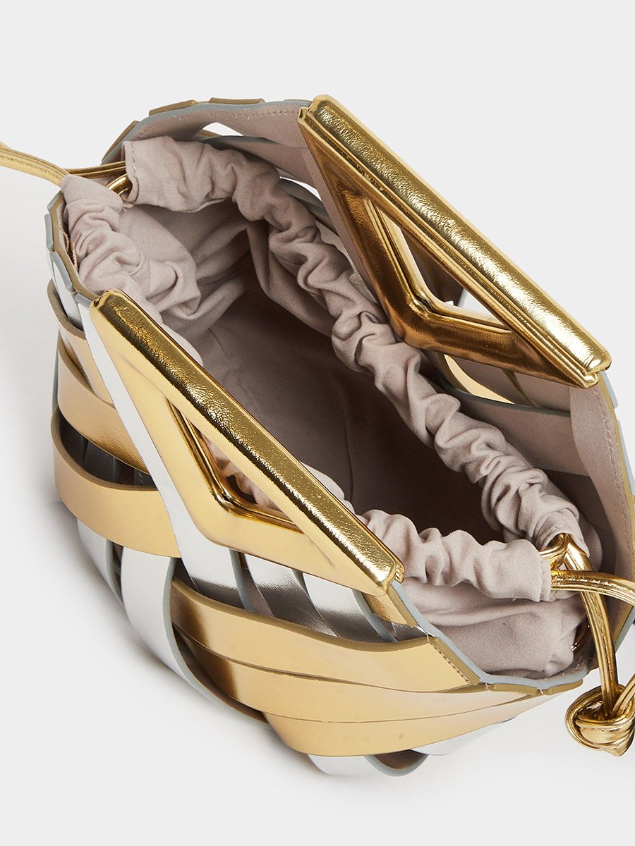 Ivory Weave Luxe Handbag