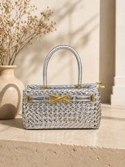 Ruby Weave Elegance Handbag