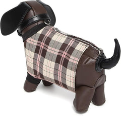Plaid Puppy Charm Crossbody Bag ✨