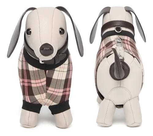 Plaid Puppy Charm Crossbody Bag ✨