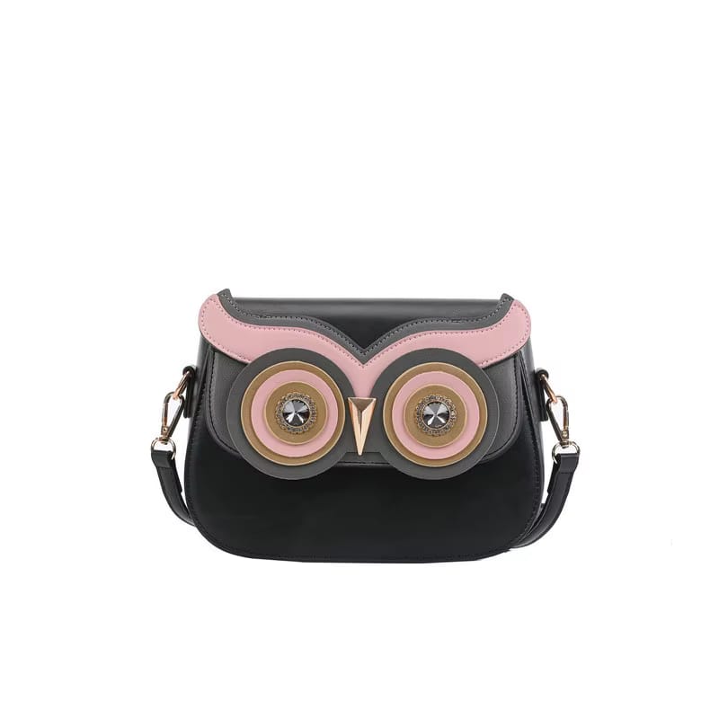 Twilight Owl Charm Crossbody Bag