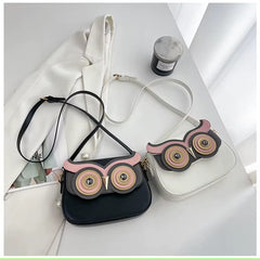 Twilight Owl Charm Crossbody Bag