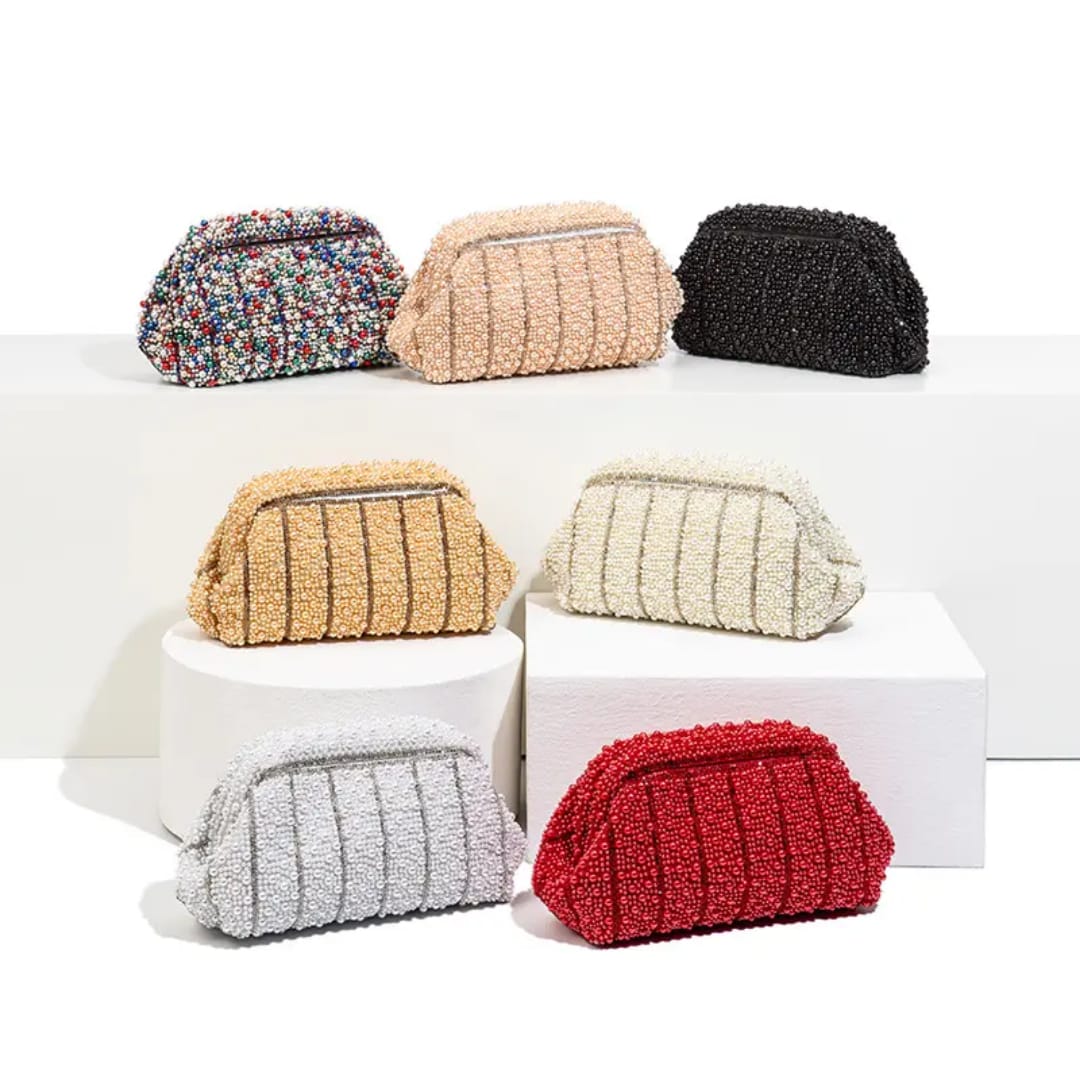 luxe Crystal Glam Clutch Bag