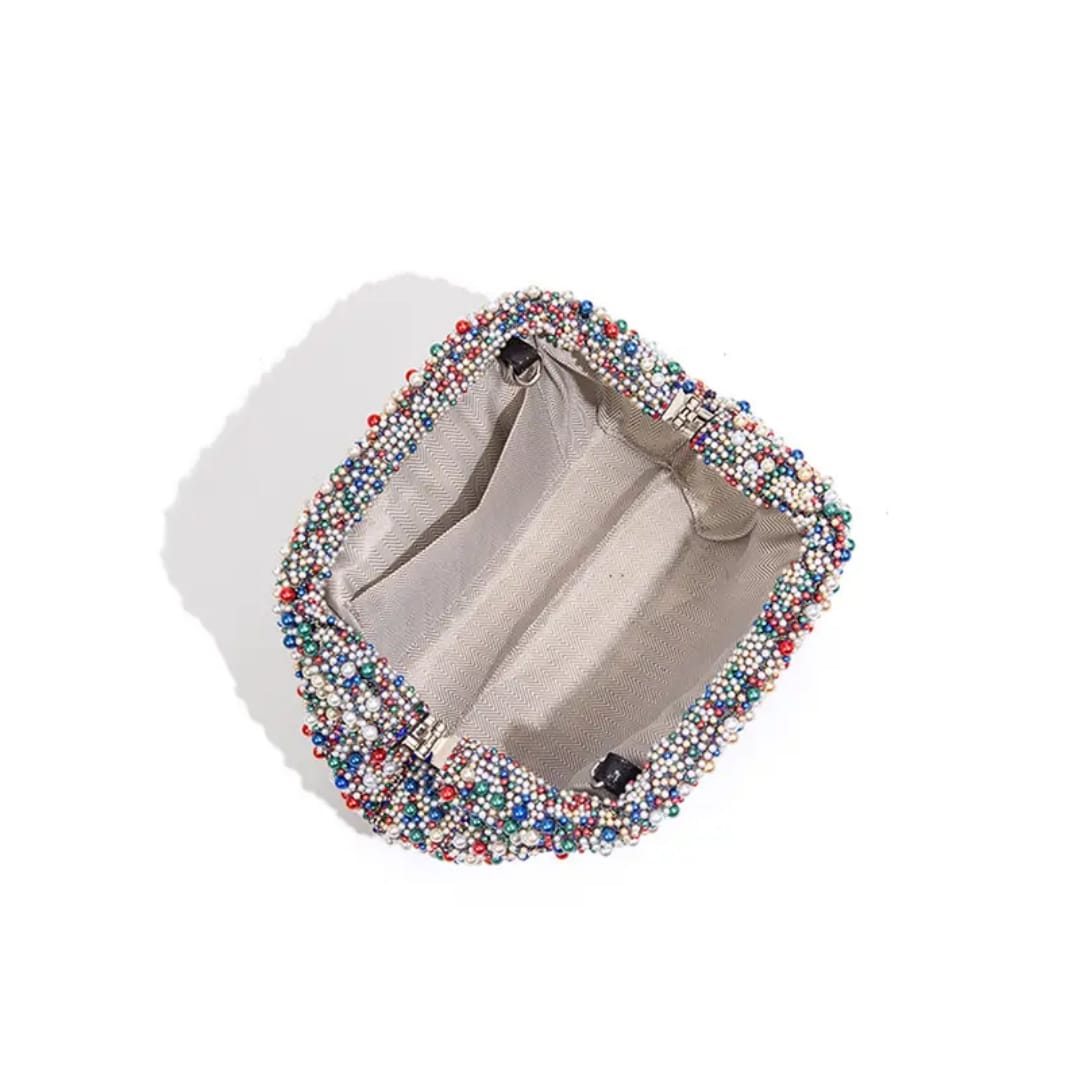 luxe Crystal Glam Clutch Bag