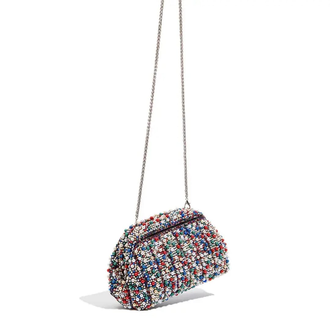 luxe Crystal Glam Clutch Bag