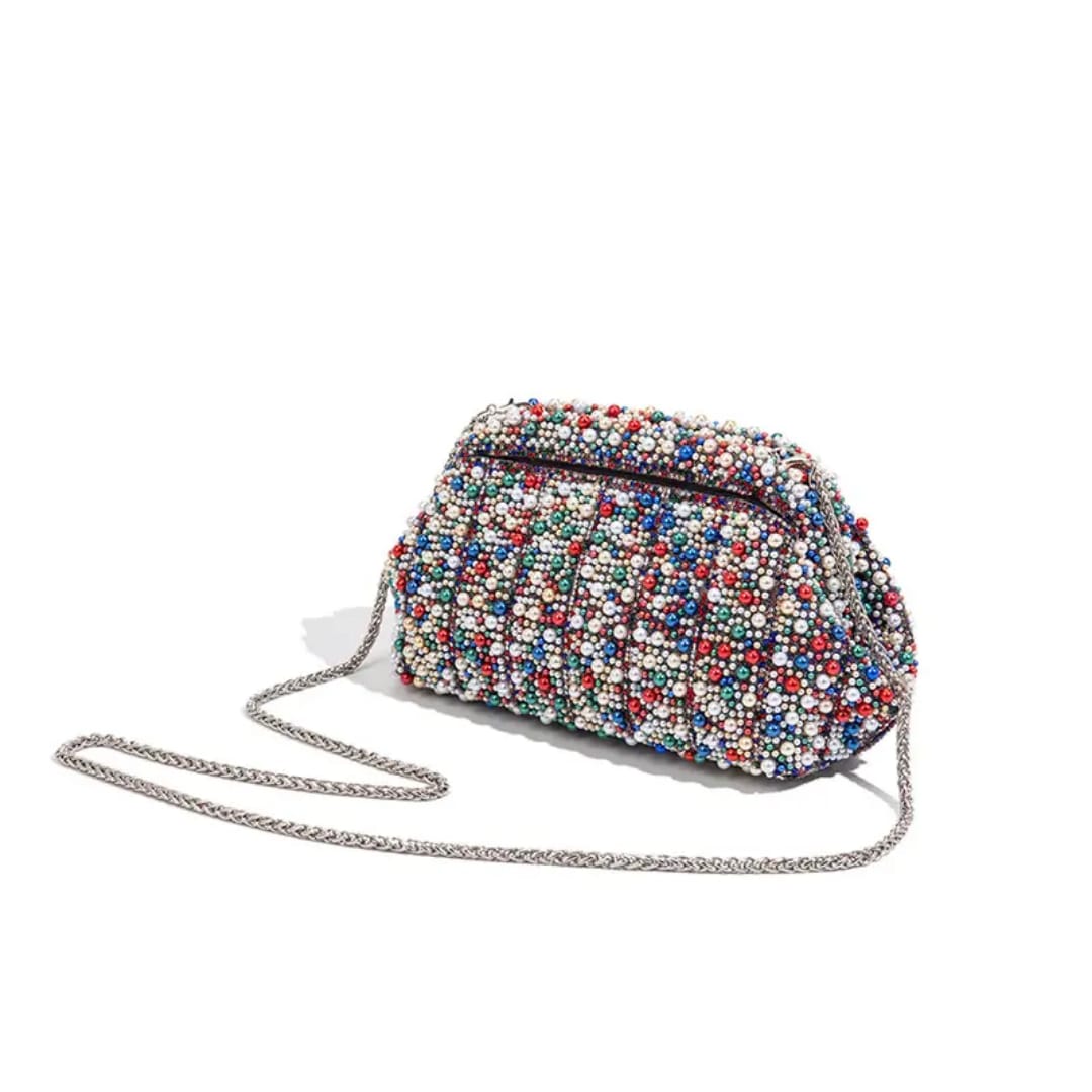 luxe Crystal Glam Clutch Bag