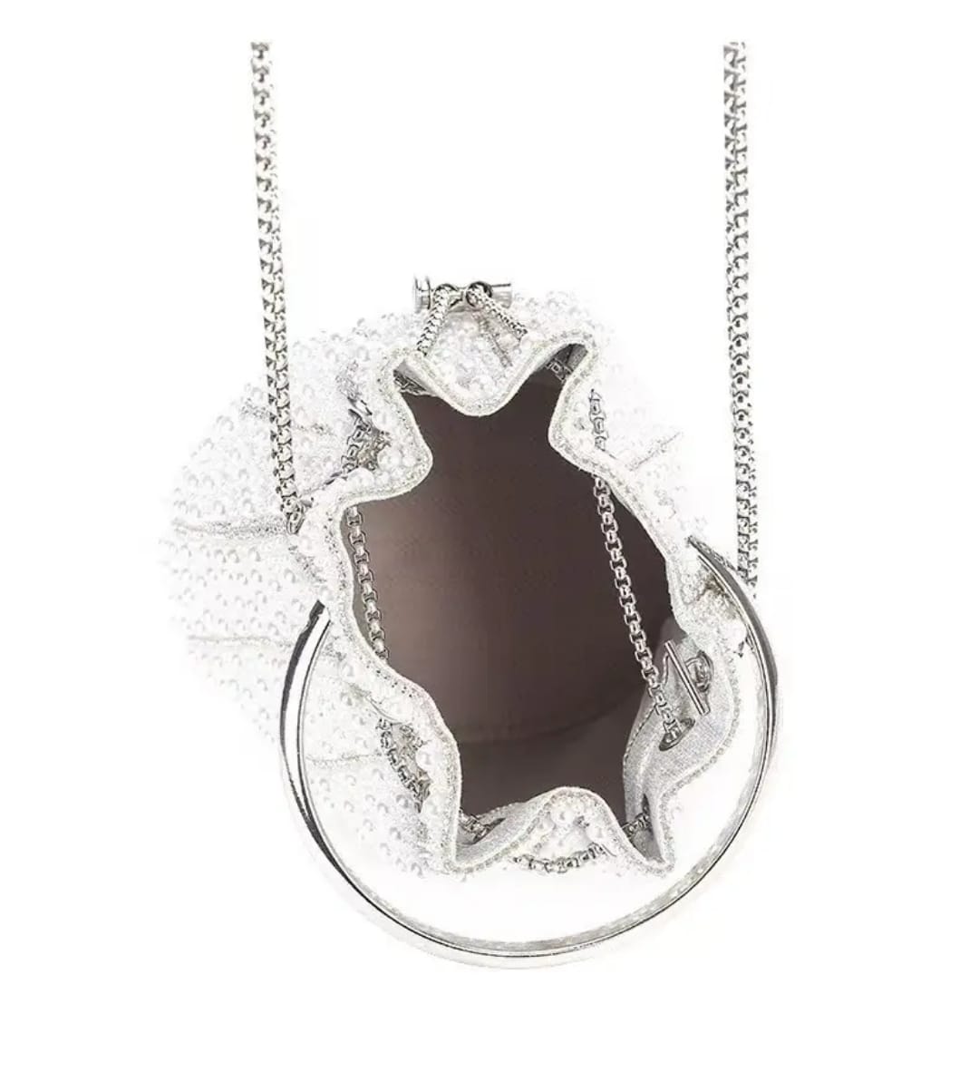 Midnight Noir Crystal Bucket bag