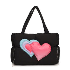Sweetheart Puffy Heart Tote Bag