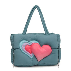 Sweetheart Puffy Heart Tote Bag