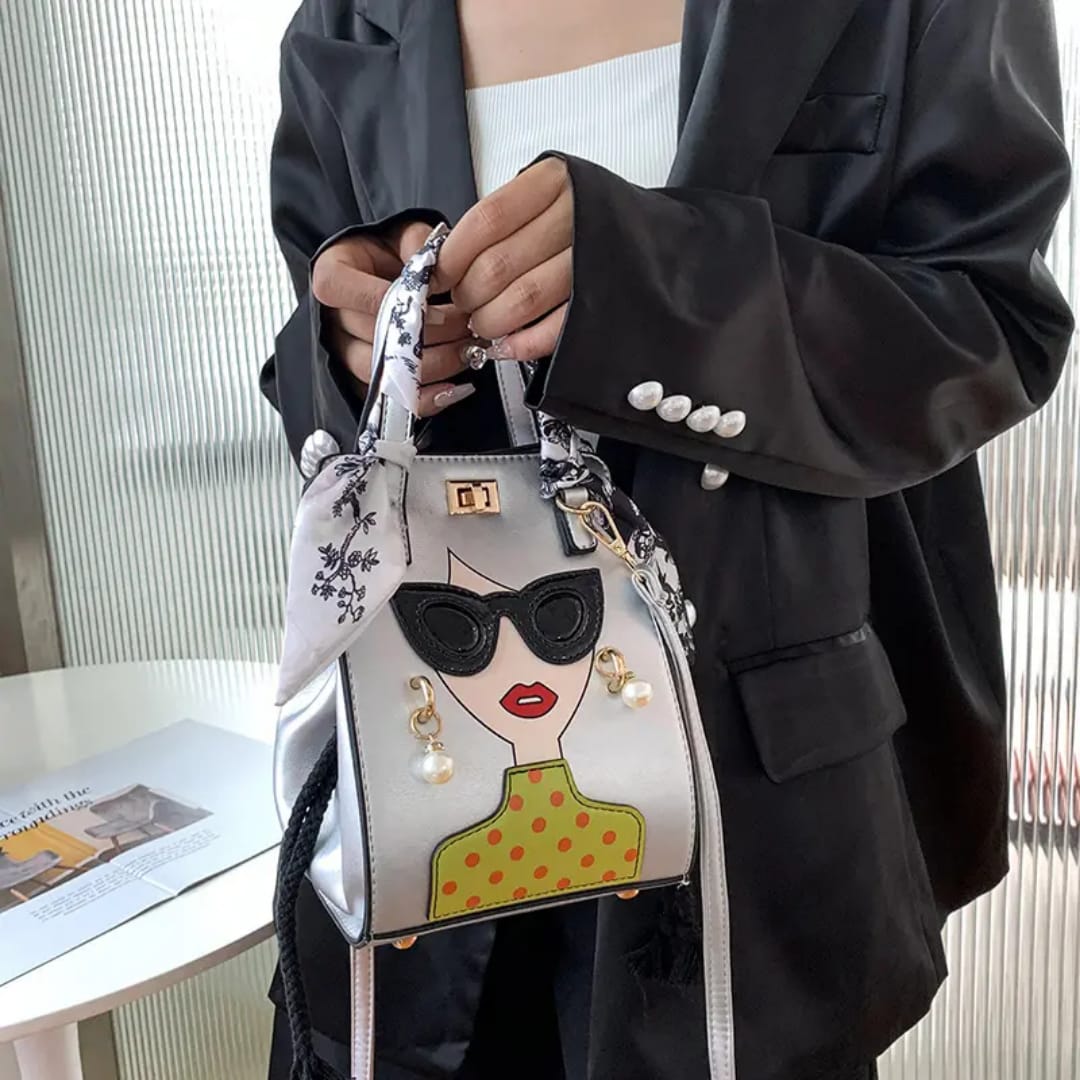 Fashionista Chic Face Sling Bag