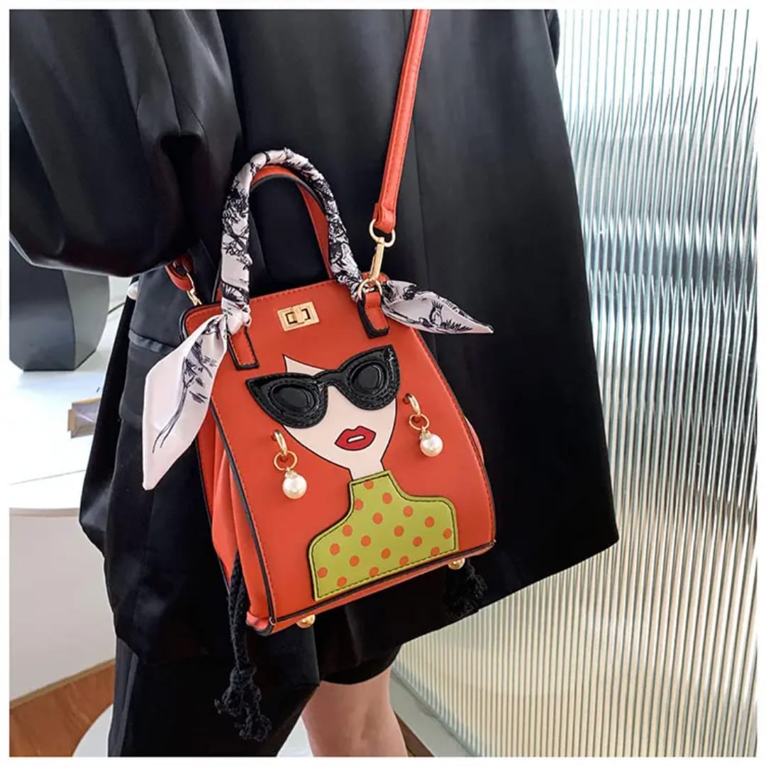 Fashionista Chic Face Sling Bag