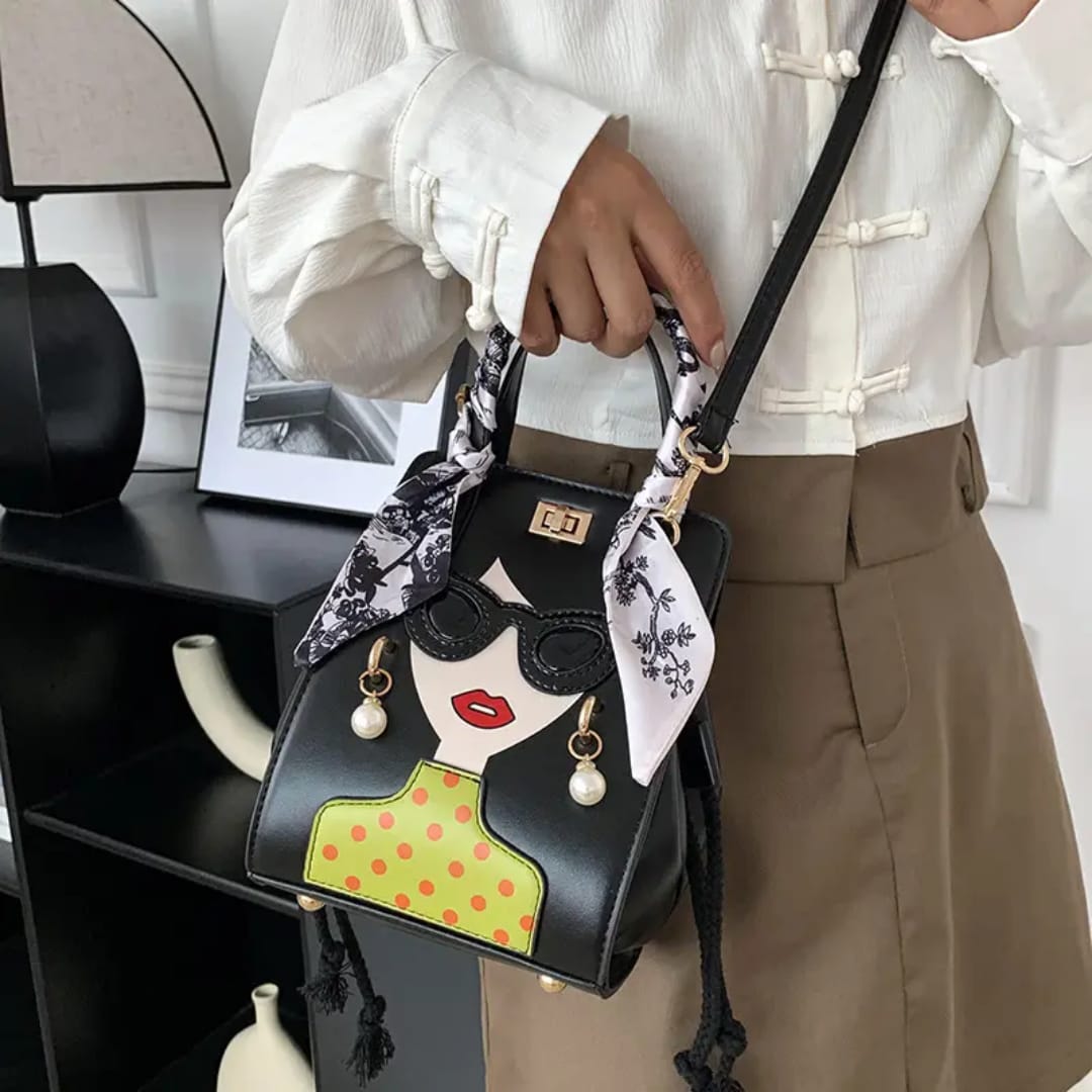 Fashionista Chic Face Sling Bag