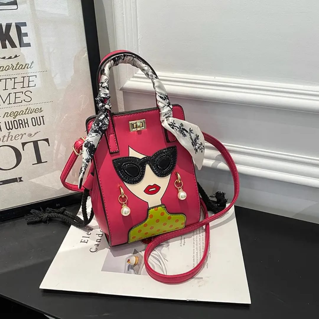Fashionista Chic Face Sling Bag
