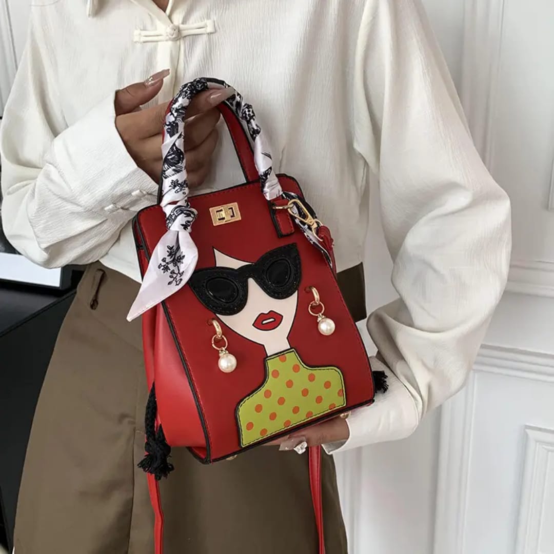 Fashionista Chic Face Sling Bag