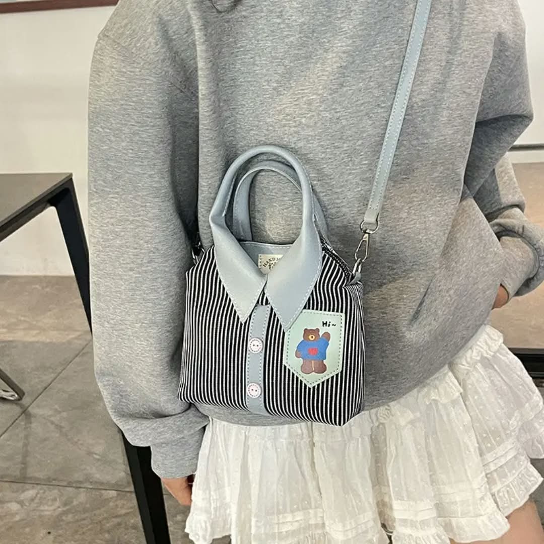 Shirt-Style Crossbody Bag