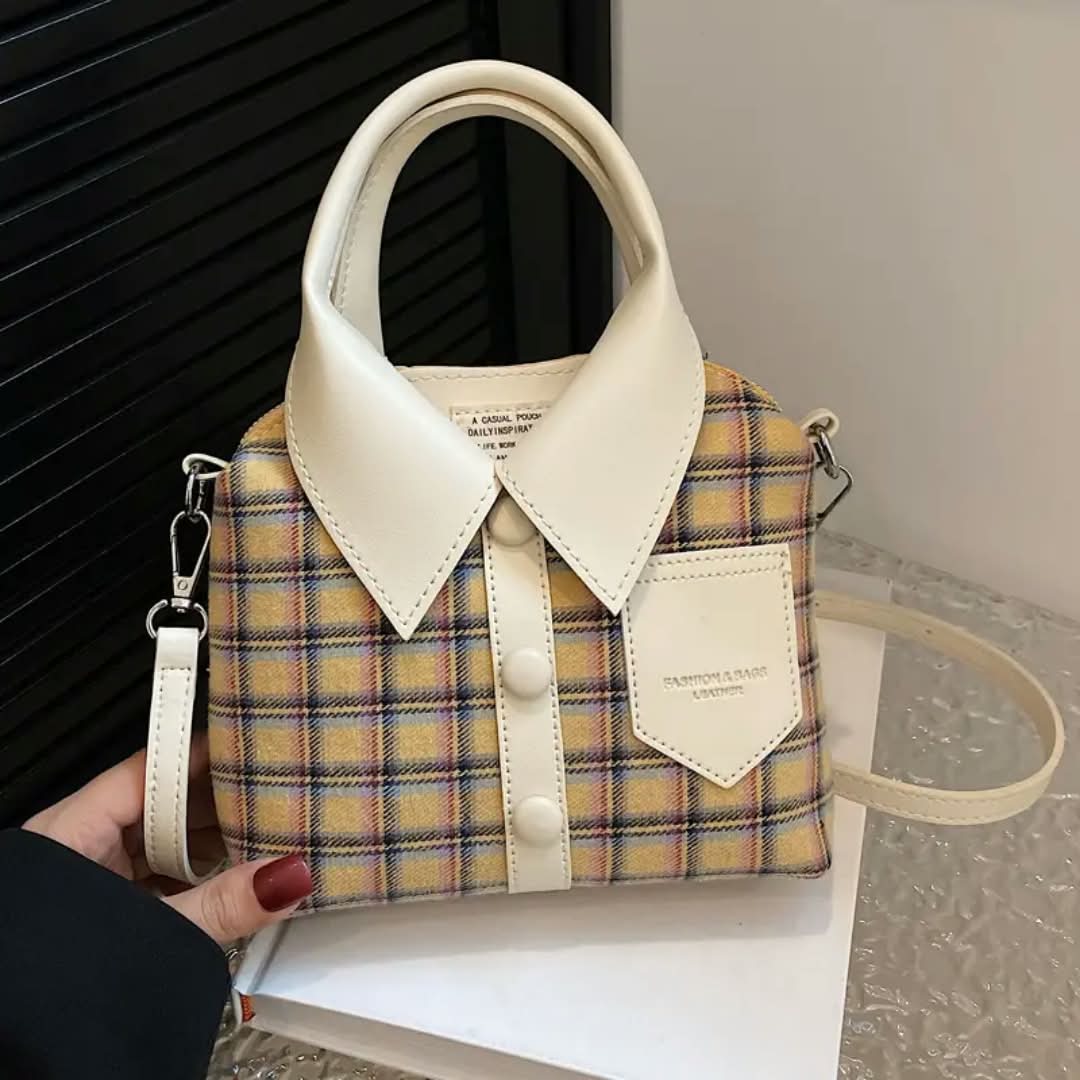 Shirt-Style Crossbody Bag