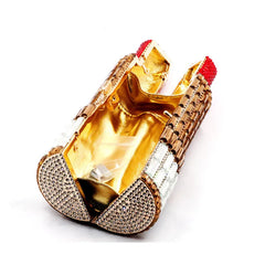 Lipstick Crystal Purse Rhinestone Clutch